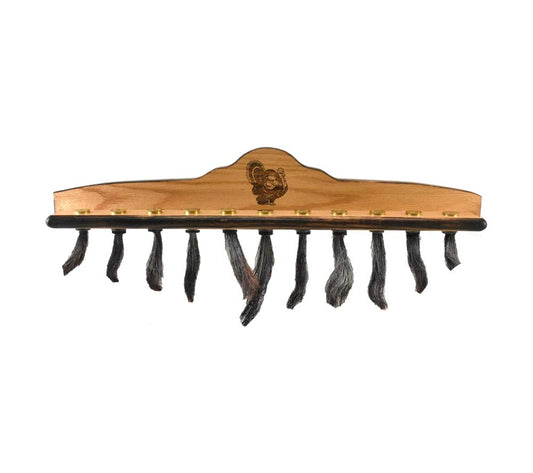 Turkey Beard Display Plaque - Handcrafted Hardwood for Collectors
