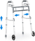 Delog Narrow Folding Walker for Seniors with 5 in Wheels - Lightweight