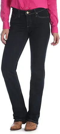 Wrangler Women's Q-Baby Plus Size Mid Rise Boot Cut Jeans