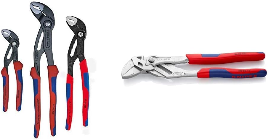 KNIPEX 3 Piece Multi-Component Cobra Set with Ergonomic Grip