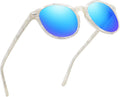 DUCO Polarized Sunglasses for Women - Retro Round UV400 Shades
