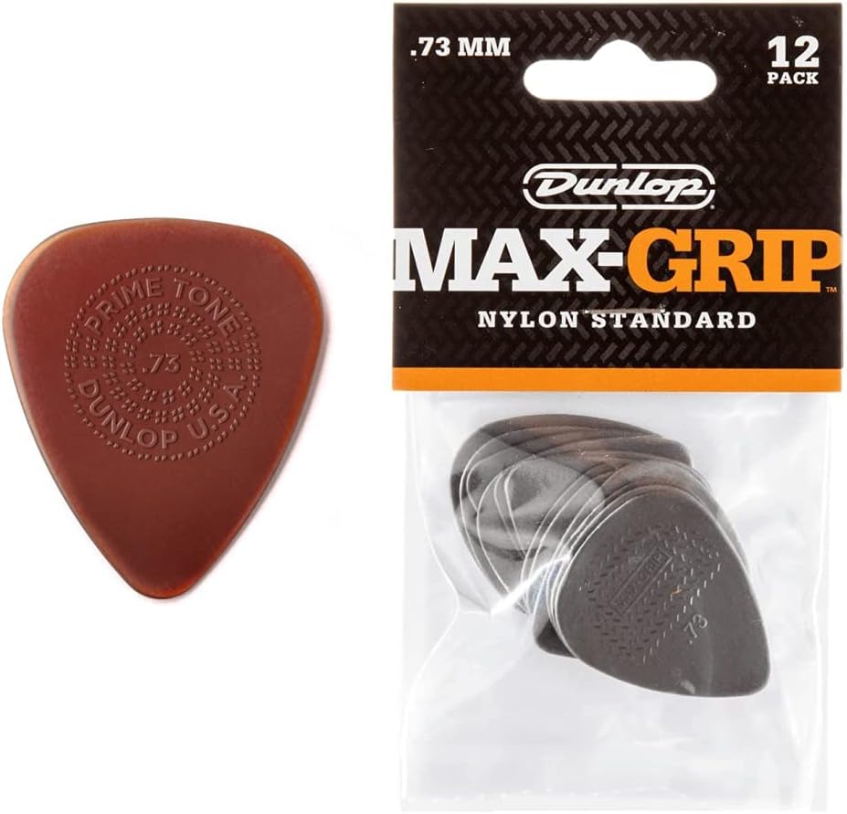 Dunlop Primetone Standard .73mm Plectra with Grip - 12 Pack