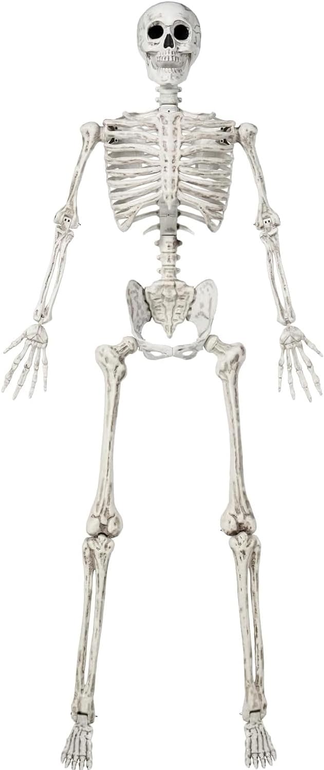 6.9 FT Halloween Posable Life Size Skeleton for Spooky Decor