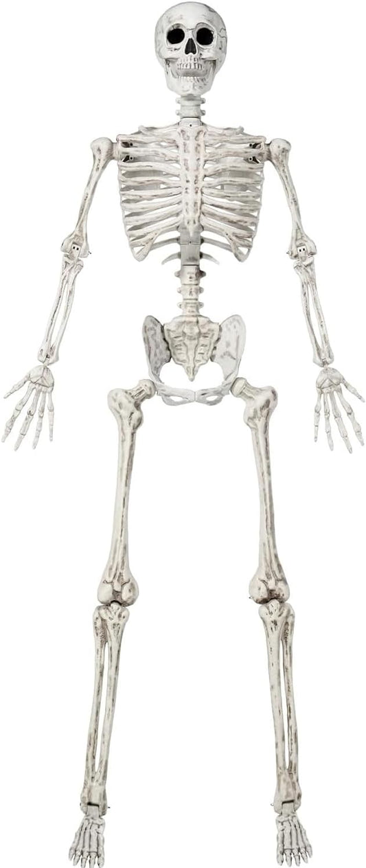 6.9 FT Halloween Posable Life Size Skeleton for Spooky Decor