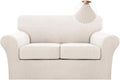 Turquoize 3 Piece Loveseat Sofa Cover - Thick Jacquard Slipcover