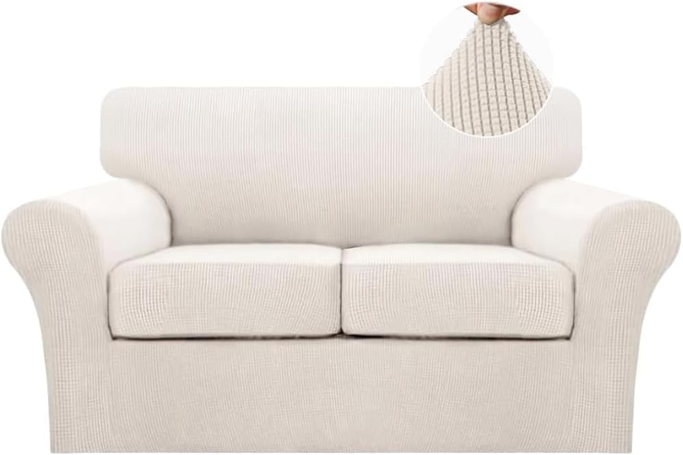 Turquoize 3 Piece Sofa Covers for Loveseat - Soft & Washable