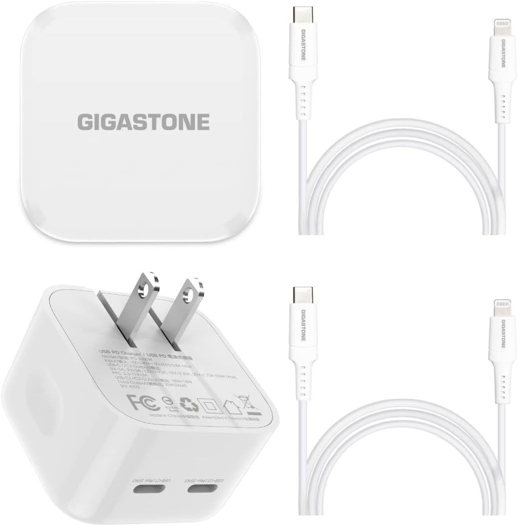 Gigastone Fast Charging iPhone Charger 2-Pack