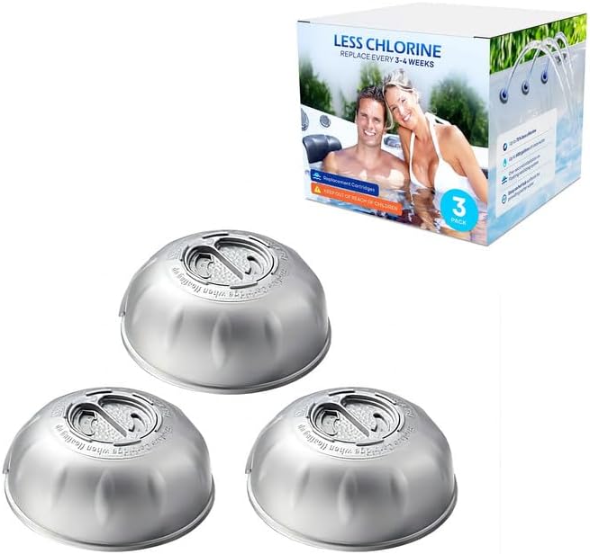 Hot Tub Chlorine Cartridge 3-Pack for Crystal Clear Water