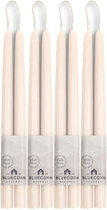 Bluecorn 100% Pure Beeswax Taper Candles - Long Burn, Dripless