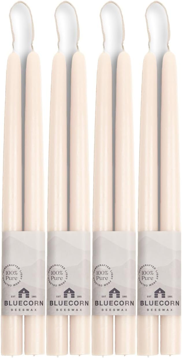 100% Pure Beeswax Taper Candles for Elegant Home Decor