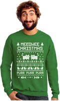 Tstars Cat Xmas Sweatshirt - Ugly Holiday Style