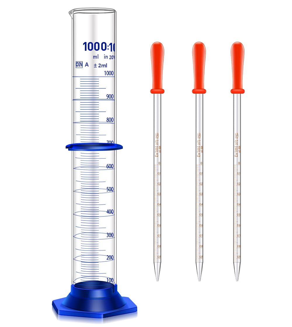 Thick Glass Graduated Cylinder with Anti-falling Base for Labs