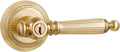 Gold Door Lever with Lock and Key Entry Satin Brass - Elegant Security