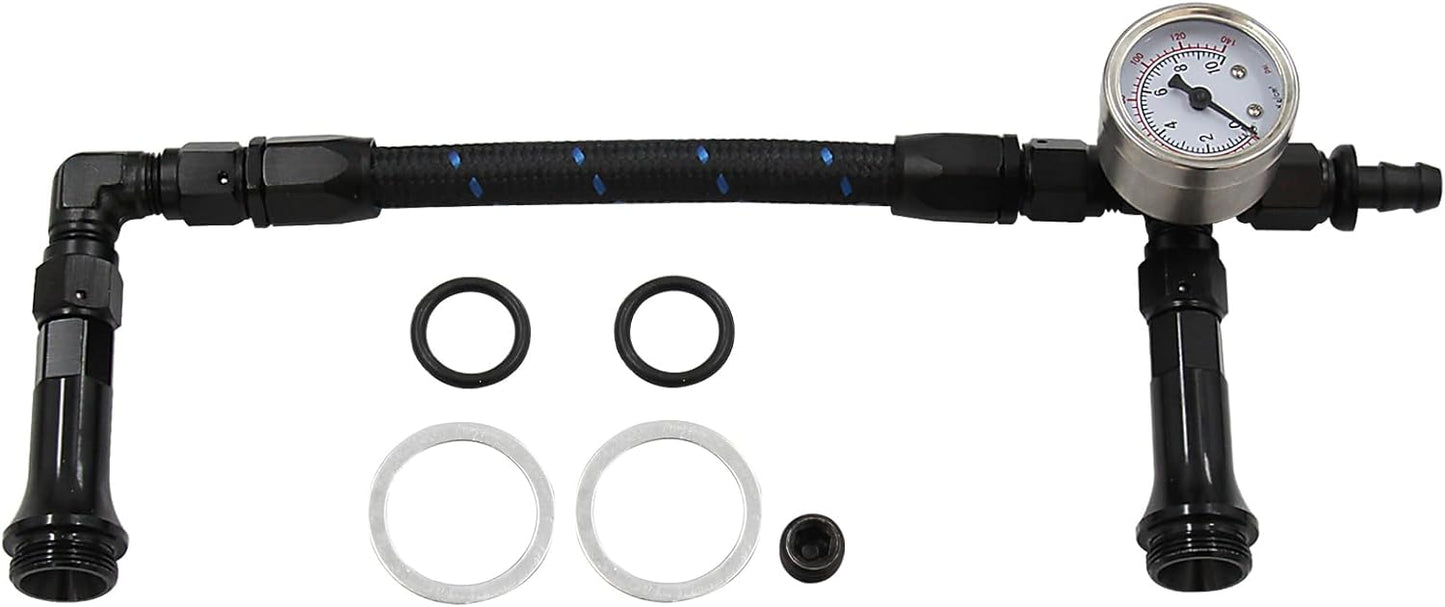 4150 Carburetor Fuel Line Kit with Pressure Gauge for Holley