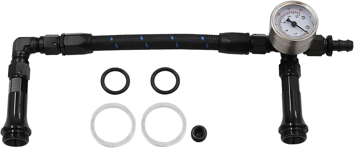 4150 Carburetor Fuel Line Kit with Pressure Gauge for Holley