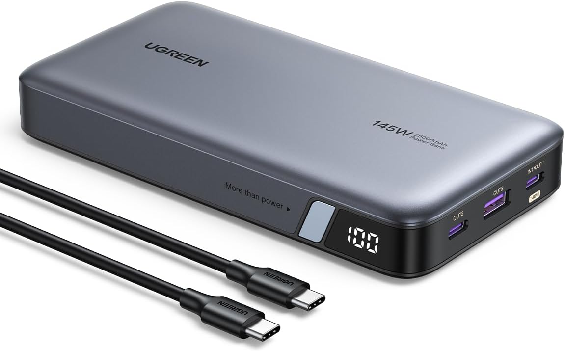 High-Speed 25,000mAh UGREEN Laptop Power Bank