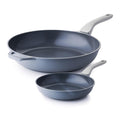 Nonstick Ceramic Frying Pan Skillet (8+12 in) - Durable Non-Toxic