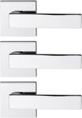 Gobrico Dummy Door Levers 3-Pack - Left/Right Polished Chrome
