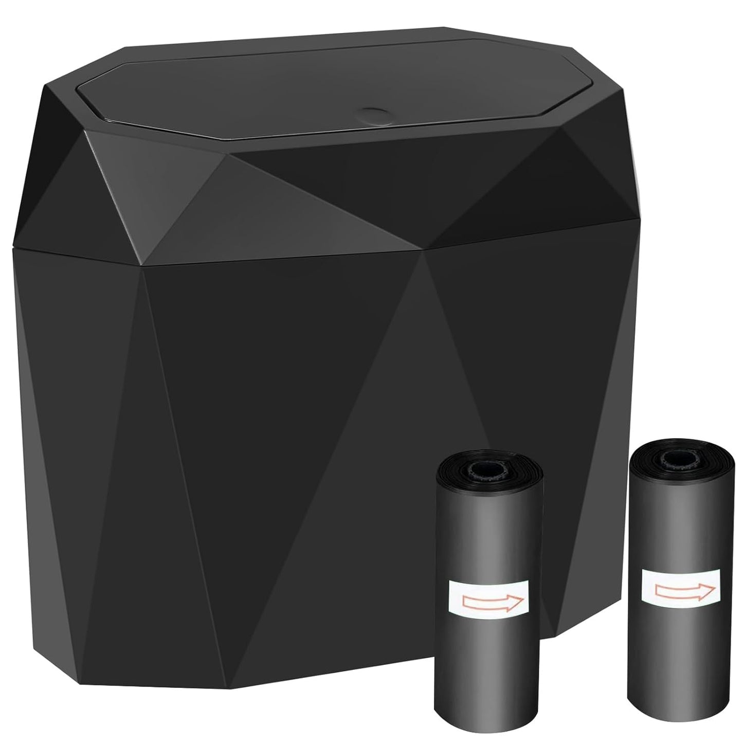 Wontolf Mini Car Trash Can: 60 Trash Bags Included!