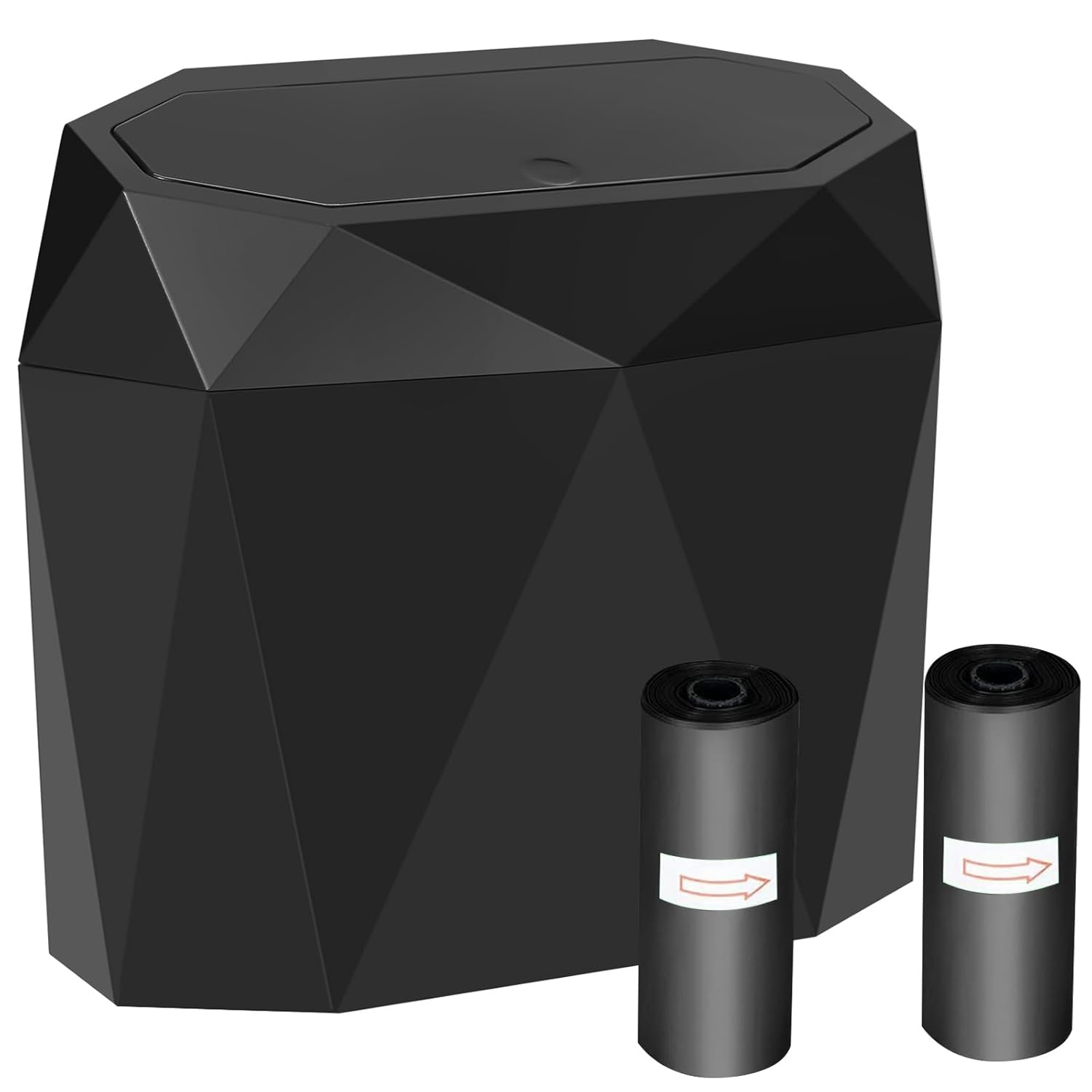Wontolf Mini Car Trash Can: 60 Trash Bags Included!