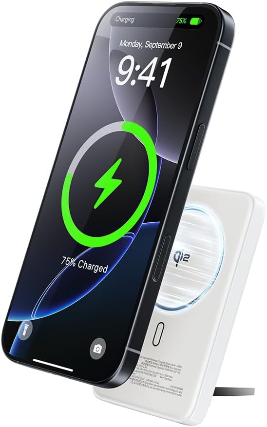 Qi2 Certified 10,000mAh MagSafe Battery Pack - Ultra-Fast Charging