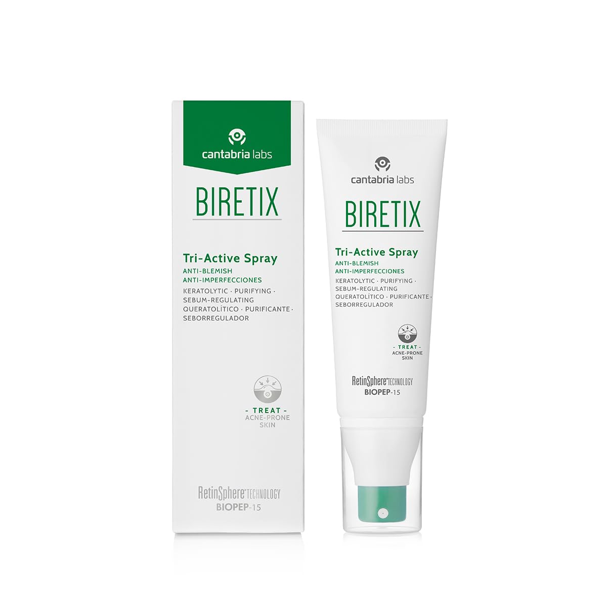 Biretix Tri-Active Spray for Skin Exfoliation and Control