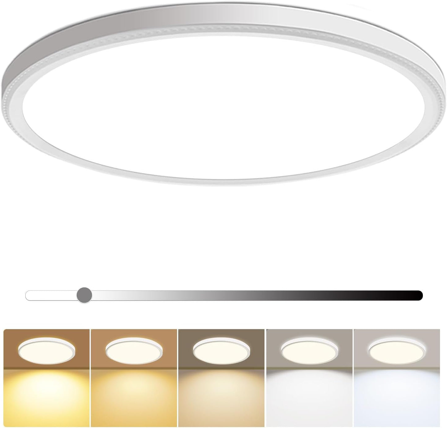 16 Inch Dimmable LED Flush Mount Ceiling Light for Home Use