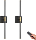 Battery Operated LED Wall Sconces Set of 2 - Rechargeable Wireless