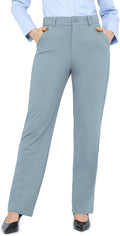 Bamans Dress Pants Women Work Tummy Control High Waisted (Style 6JY9)
