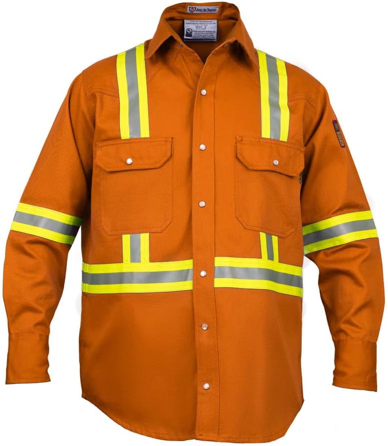 Flame Resistant High Visibility Hi Vis FR Shirt - 100% Cotton