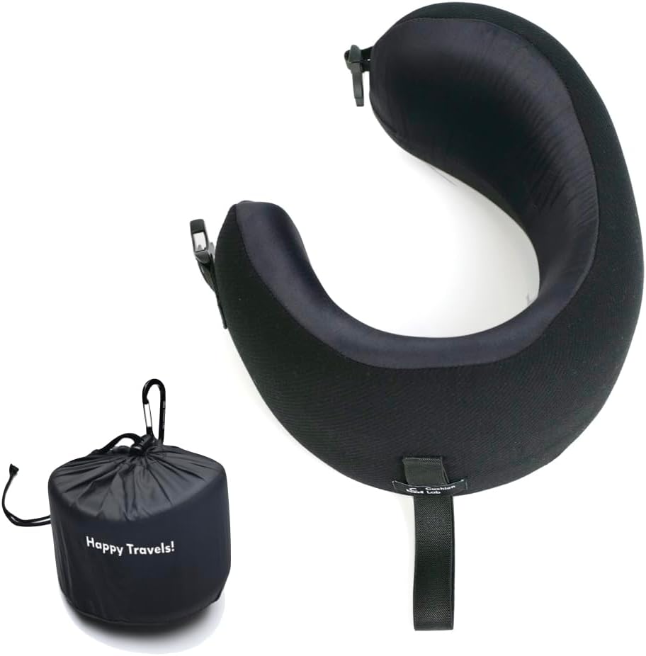 C CUSHION LAB Extra Support Travel Pillow for Ultimate Comfort