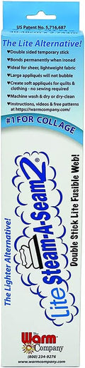 Lite Steam-A-Seam 2 Double Stick Fusible Web 12 in x 3 Yards - Precise