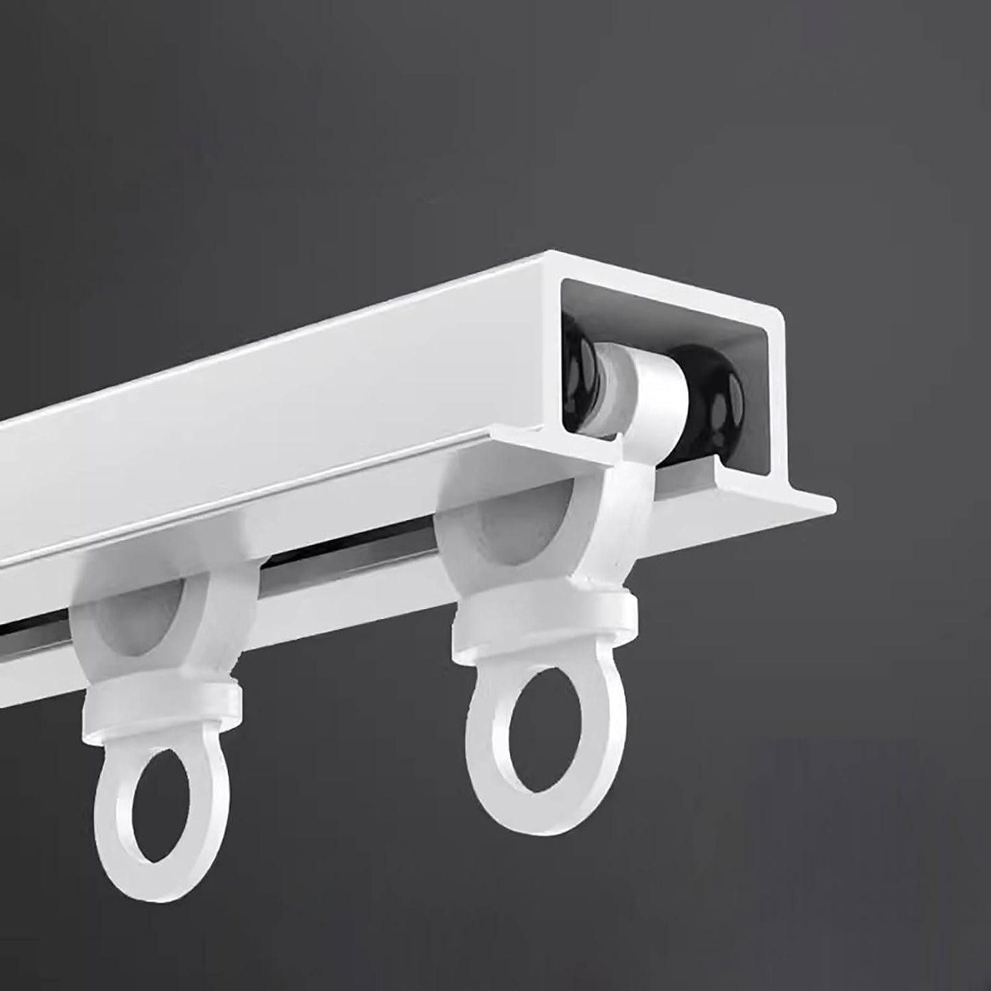 Privacy Perfected: 10ft Hidden Ceiling Curtain Track - Easy Install - White