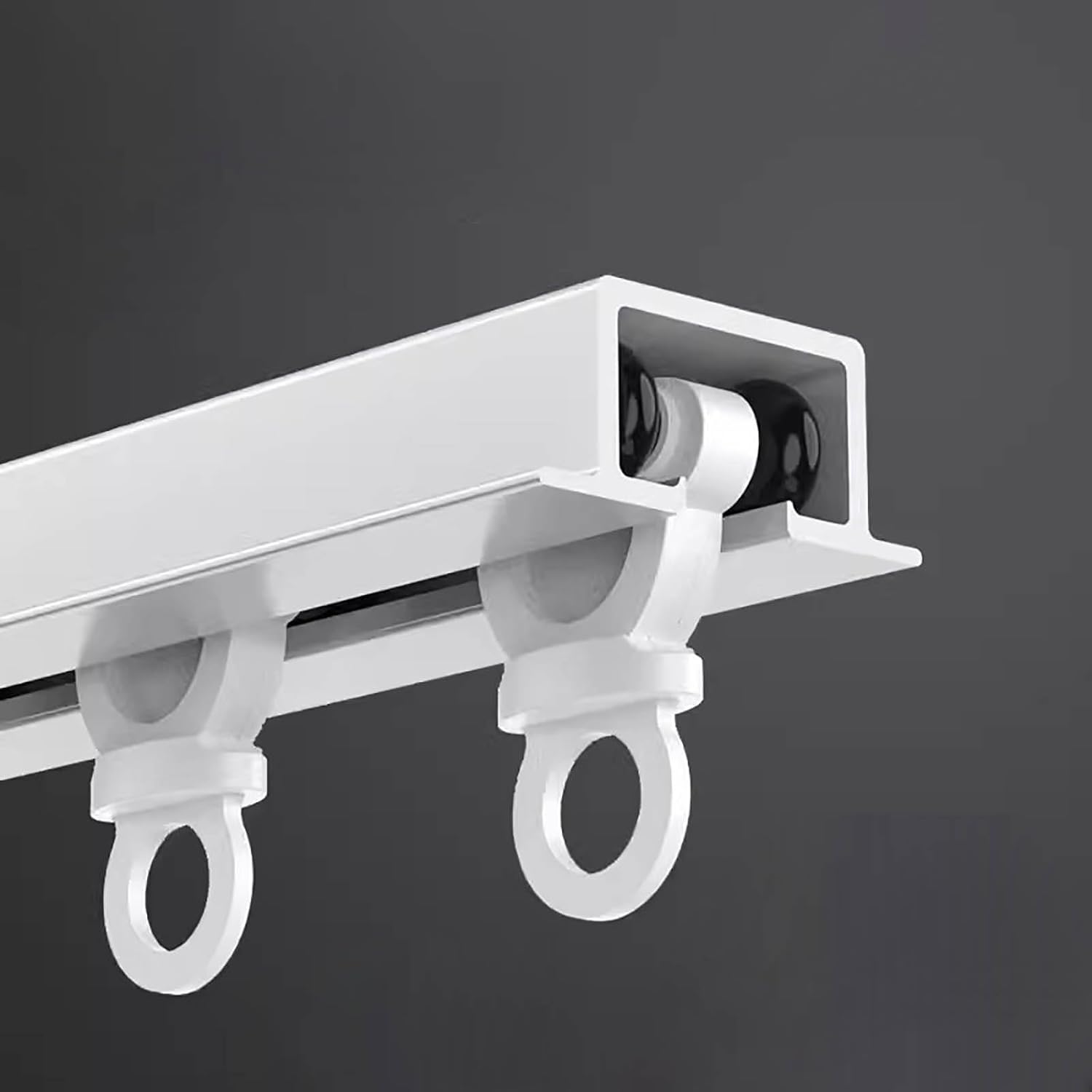 Privacy Perfected: 10ft Hidden Ceiling Curtain Track - Easy Install - White