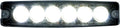 5 in Clear LED Strobe Light, 6 LEDs, 23 Flash Patterns - Slim Surface