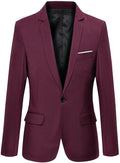 Slim Fit Men's One Button Blazer Jacket - Casual Sport Coat