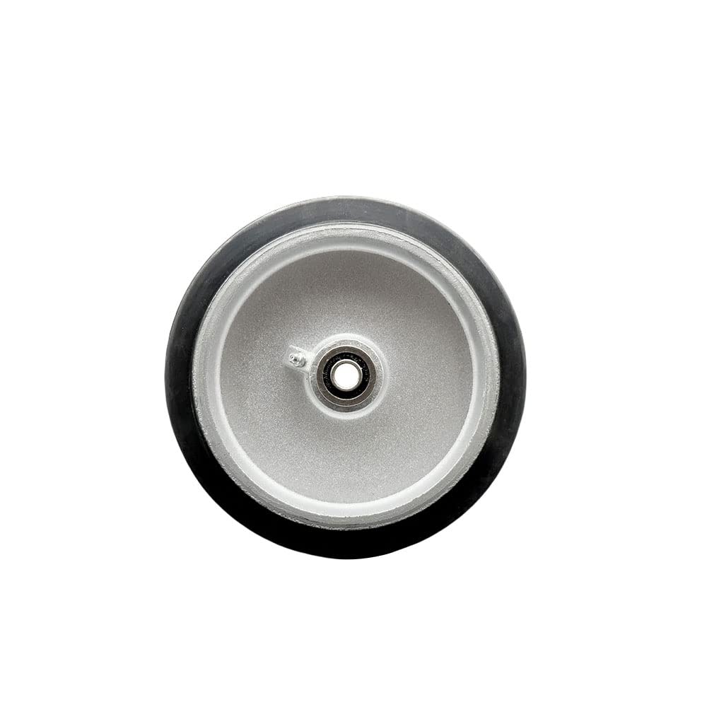 8 x 2 Rubber on Aluminum Wheel with Precision Ball Bearing