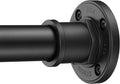Industrial Shower Curtain Rod 54-90 in Matte Black - Sturdy 2-in-1