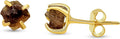 raw tiny stone stud earring 4-6mm gold plated 925 silver - birthstone