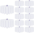12 Pack White Round Tablecloth 120 in - Wrinkle Resistant Set