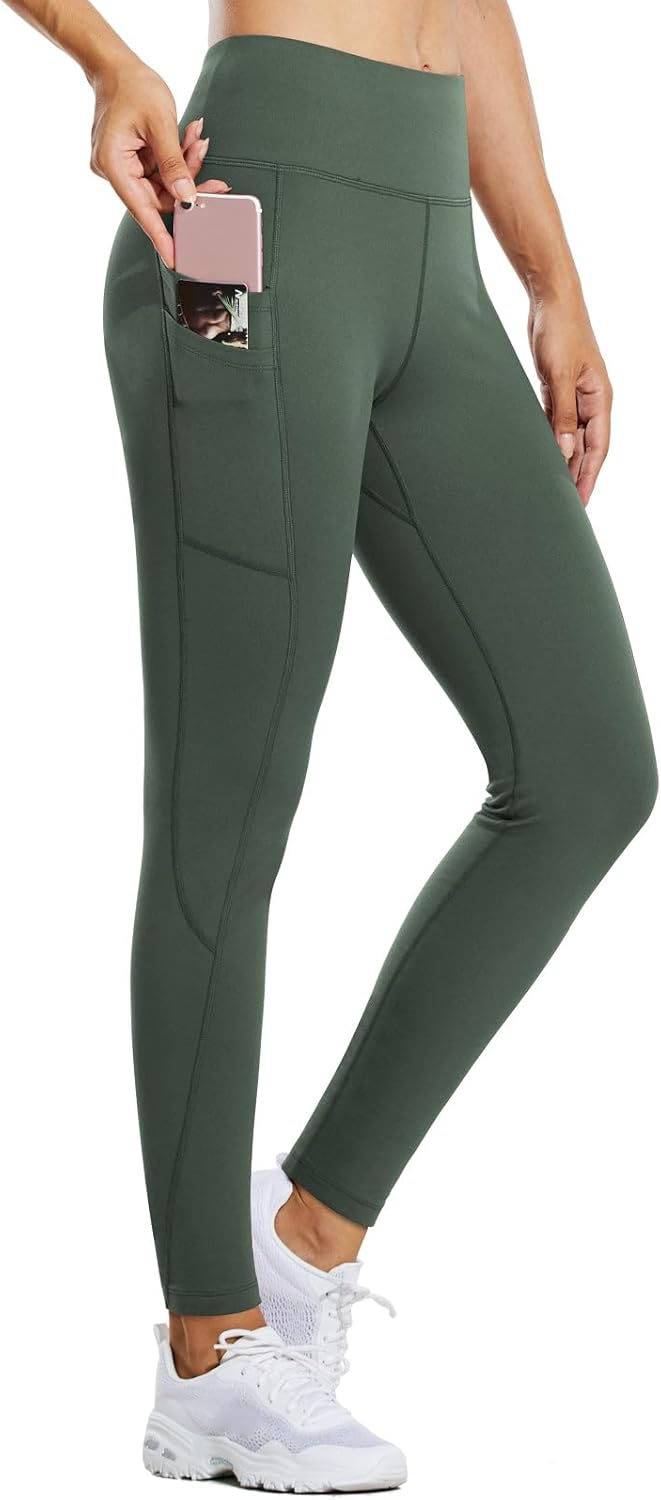 Fleece Lined Leggings for Women - Warm Water Resistant Tights