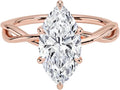 Moissanite Marquise Engagement Ring Colorless VVS1 - Twisted Vine