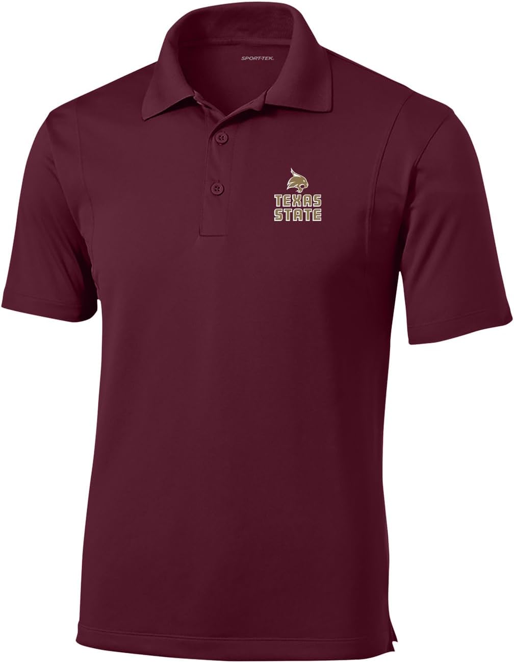 NCAA Men's Prime Athletic Logo Micro Pique Polo - Texas State