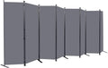 Room Divider 6FT 8-Panel Fabric Privacy Screen - Portable 176in Wide