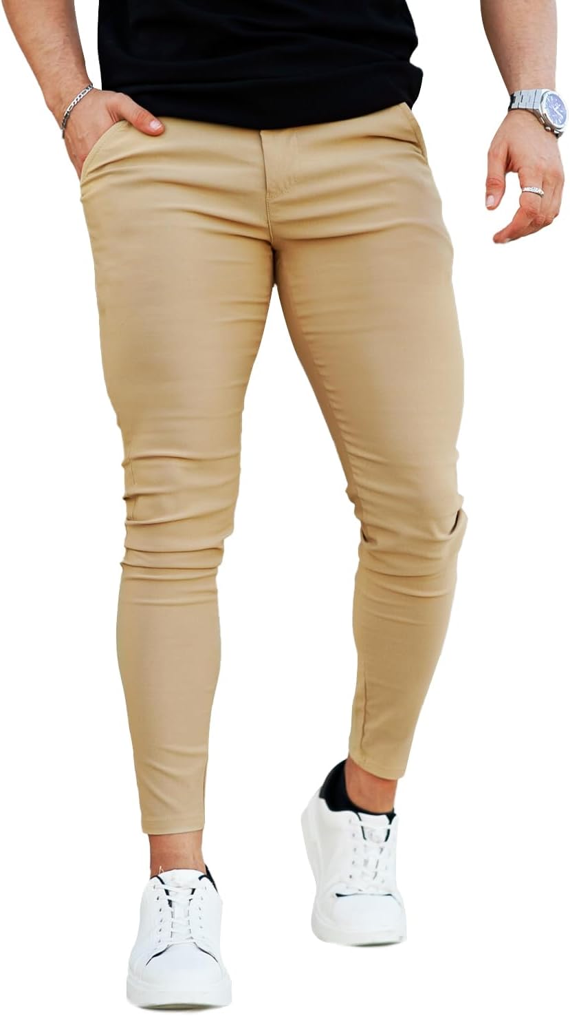 GINGTTO Mens Dress Pants Slim Fit Chino Pants for Formal Wear