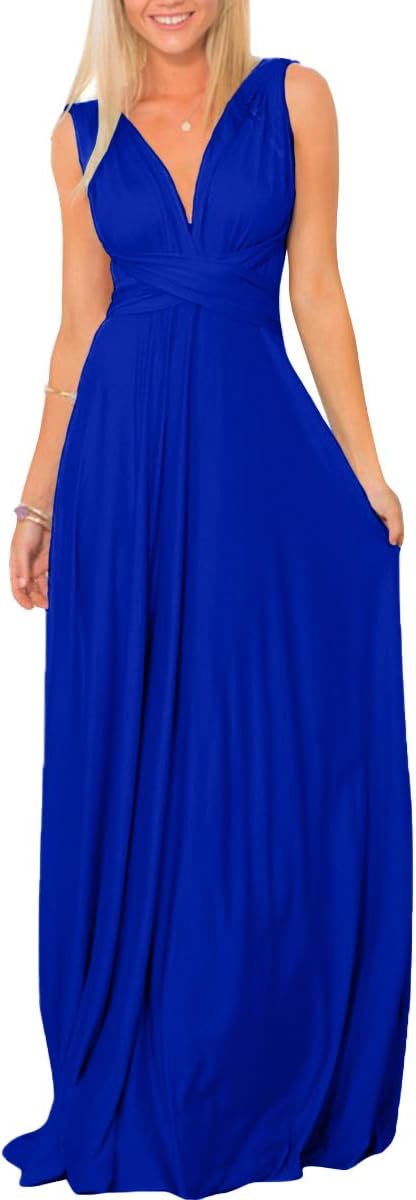 Women Transformer Evening Long Prom Dress Multi-Way Wrap Gown