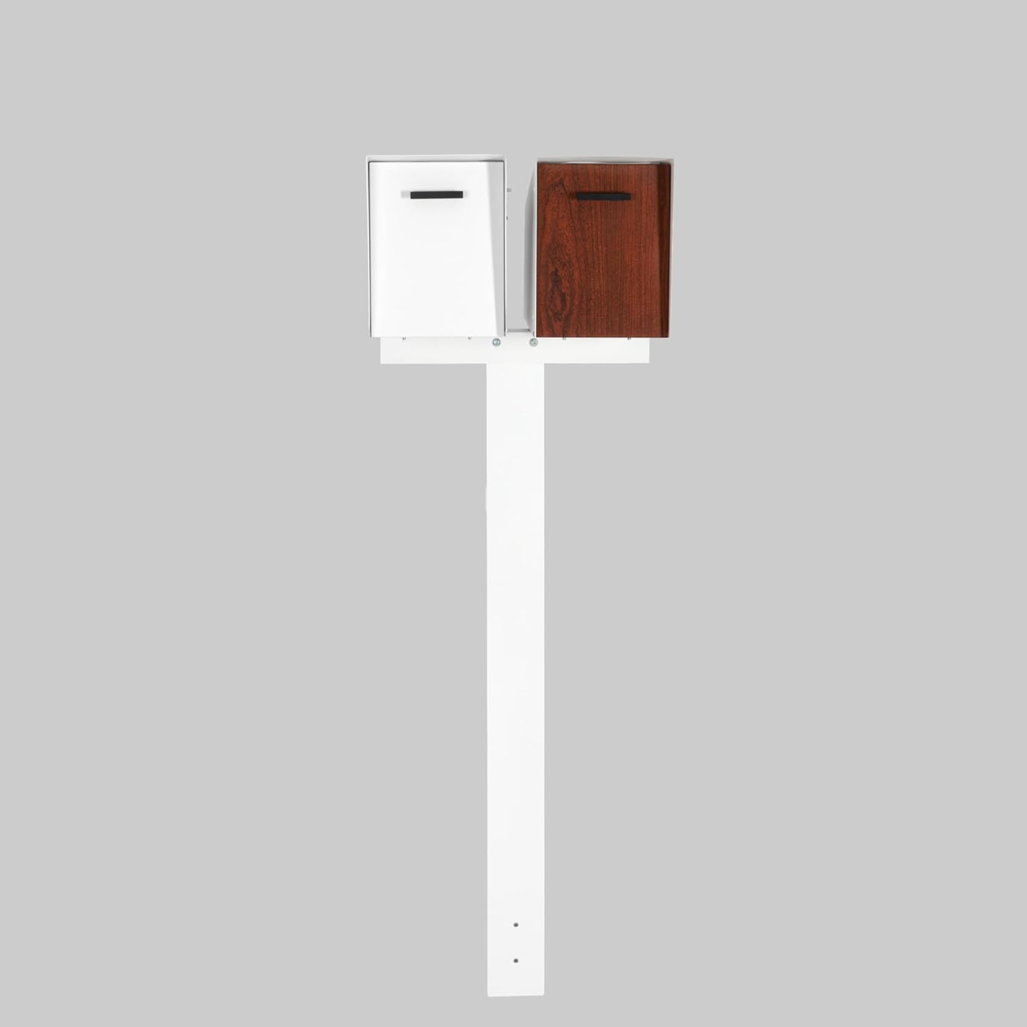 Ilyapa Double Mailbox Post for Outside - Durable Metal Design