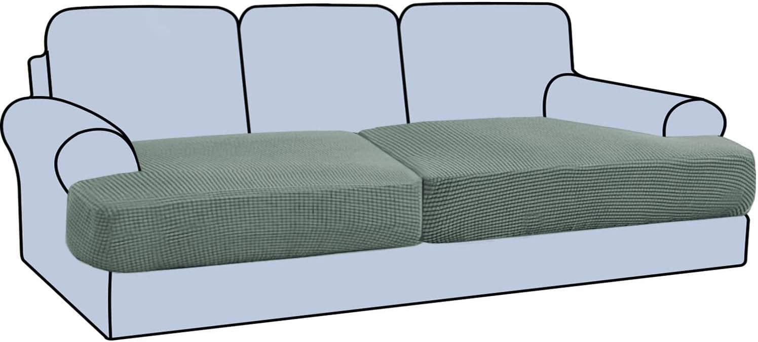 H.VERSAILTEX Stretch T Cushion Sofa Slipcovers for 2 Cushion Couch