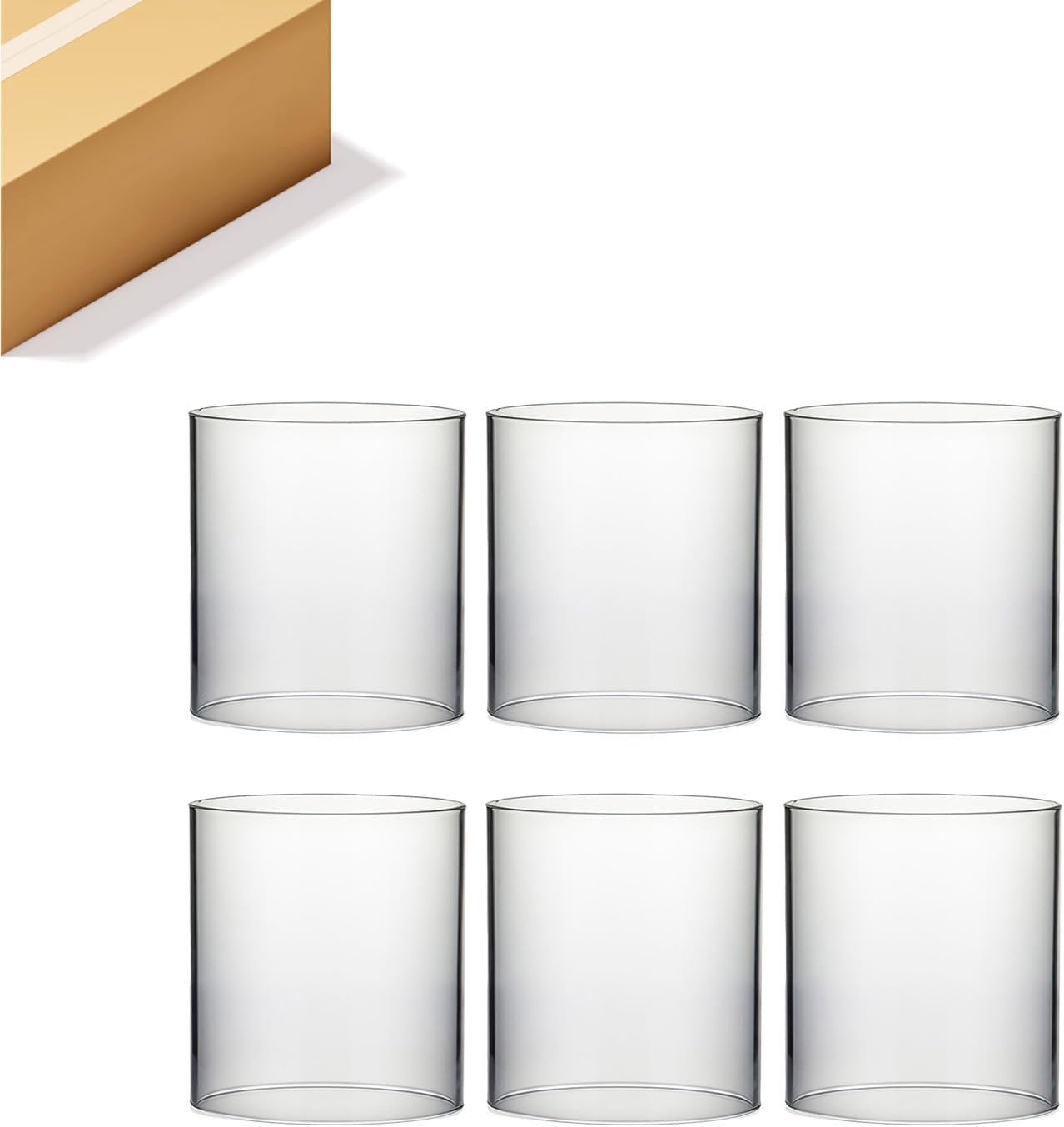 Clear Glass Hurricane Candle Holder Sleeve for Elegant Events