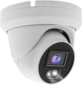 Real HD 4MP Full Color Night Vision PoE IP Turret Dome Camera - Clear